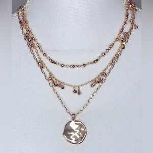 NWT Style & Co Gold Tone 3 Tier Necklace Women